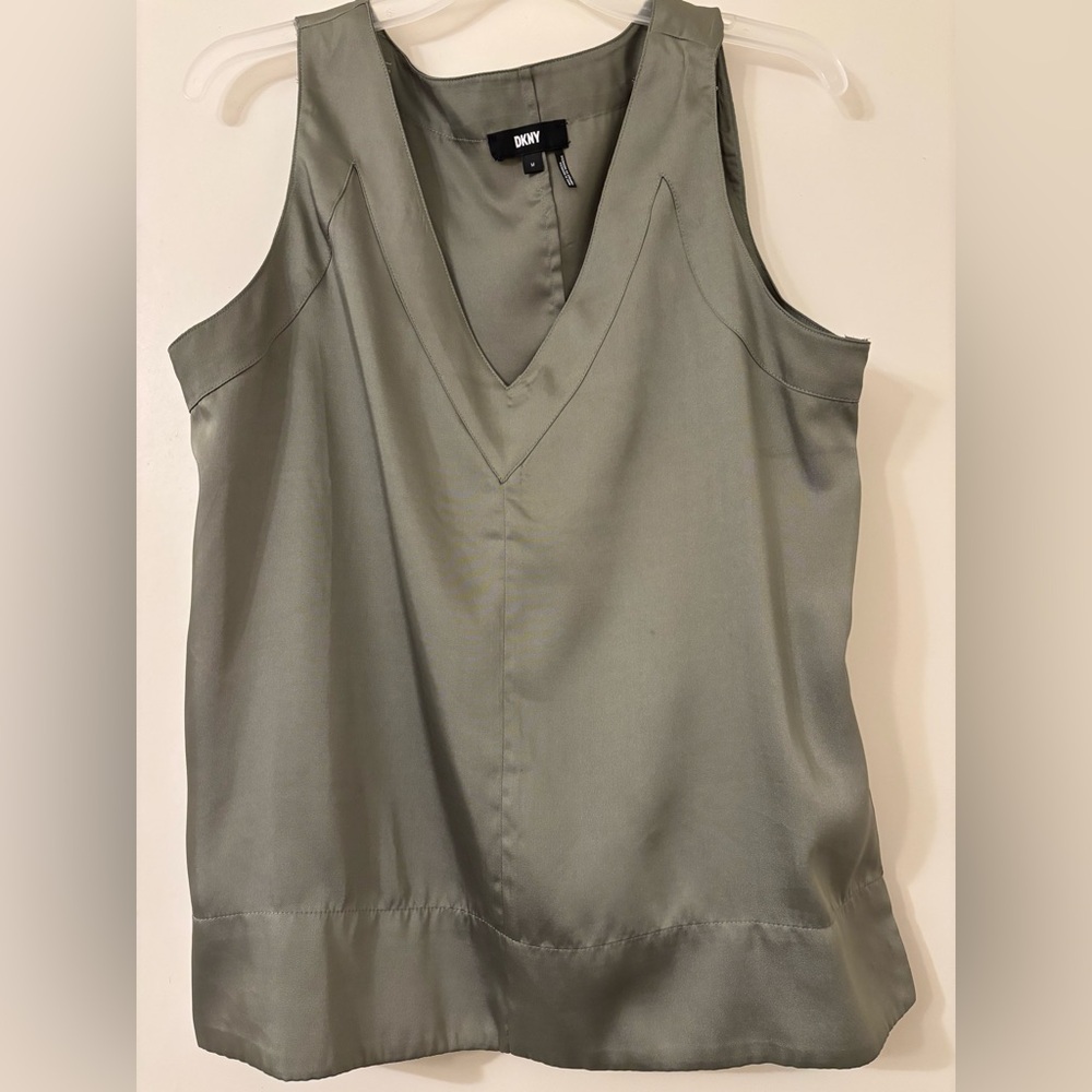 DKNY Green Tank Top Blouse